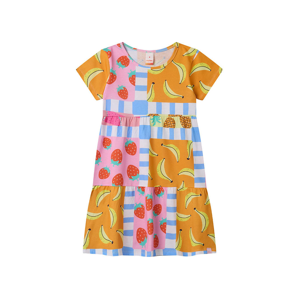 Vestido Estampado Curto Menina Marisol em Oferta na Shopee