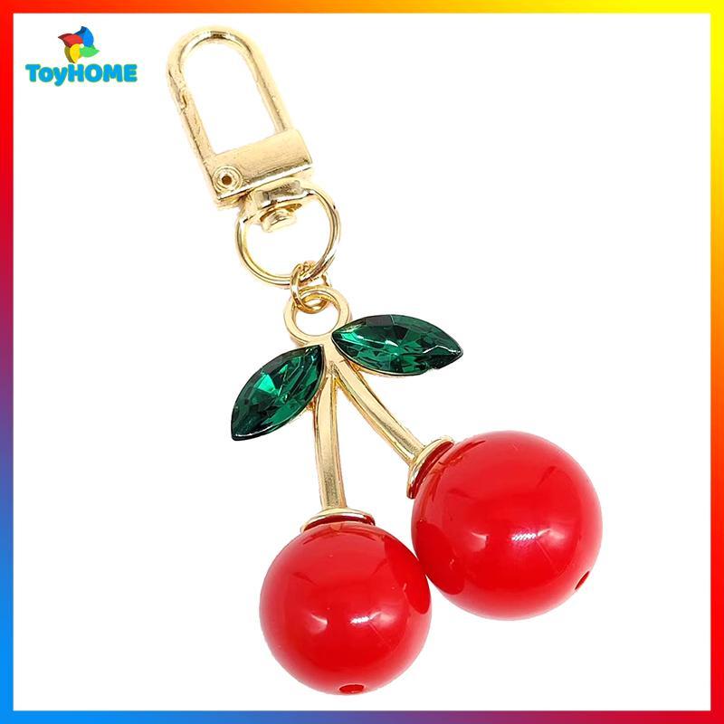 LAHB > Moda Liga Cereja Charme Acessório Bolsa Feminina Carro Chaveiro Pingente Adorno Individualizado Saco Decoração Pa
