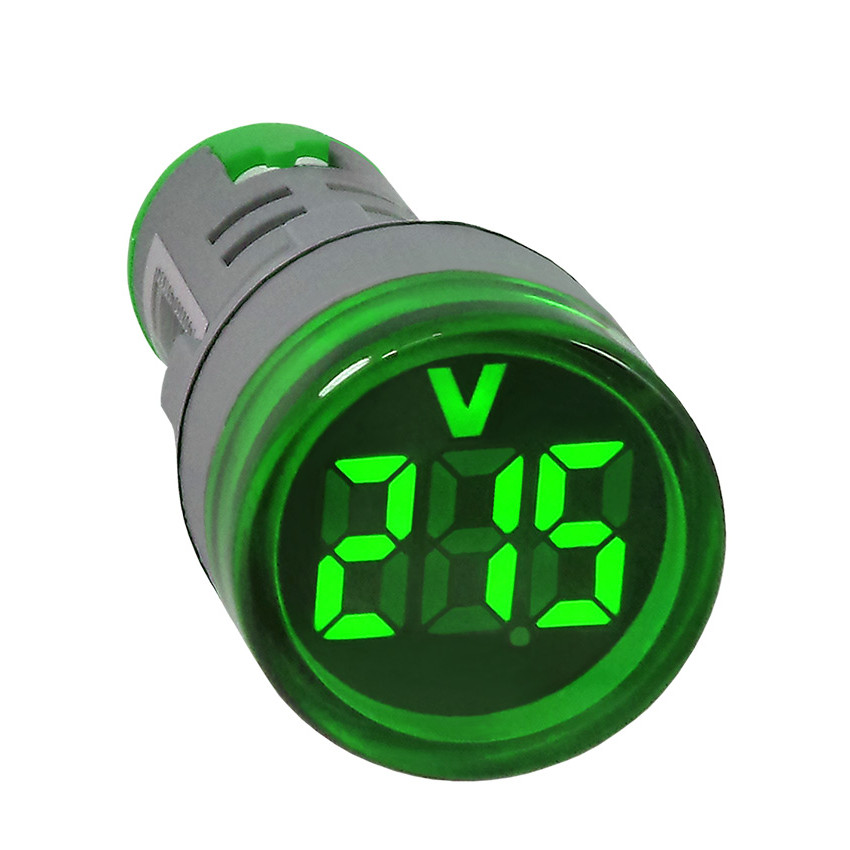 Voltímetro Digital 22mm Verde de 20-500Vca - AD22-22VS-G