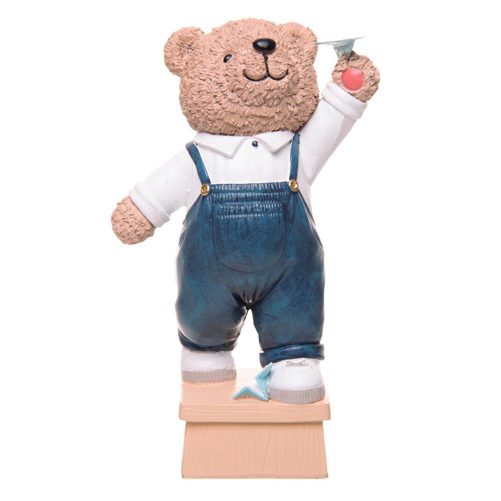 Figura Decorativa Ursinho com Avião Teddy Charm
