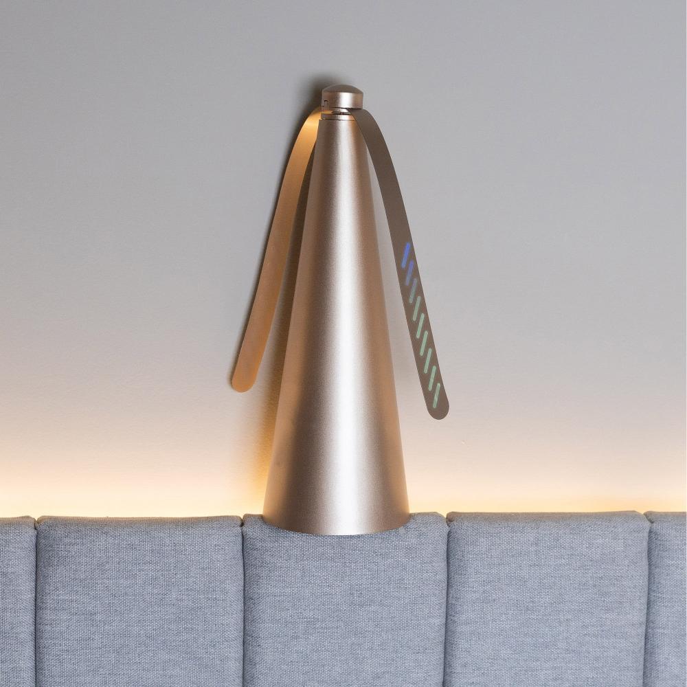 Ventilador Repelente de Mesa 9cm x 9cm x 26cm Rose Metálico em Oferta na Shopee