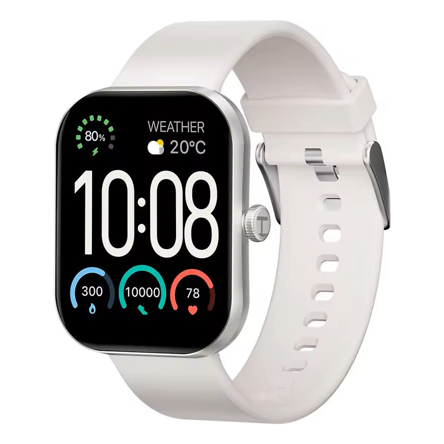 Relógio Smartwatch Haylou S6 2.01 HD Com Tela Bluetooth IP68 PRATA