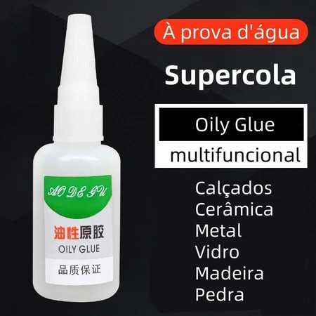 Cola multiuso forte à base de óleo de alta viscosidade 50g, adequada para calçados, plástico, madeira e Metal