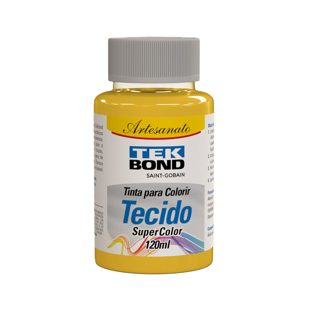 Tinta para Tecido Super Color 120ml TekBond Varias cores em Oferta na Shopee