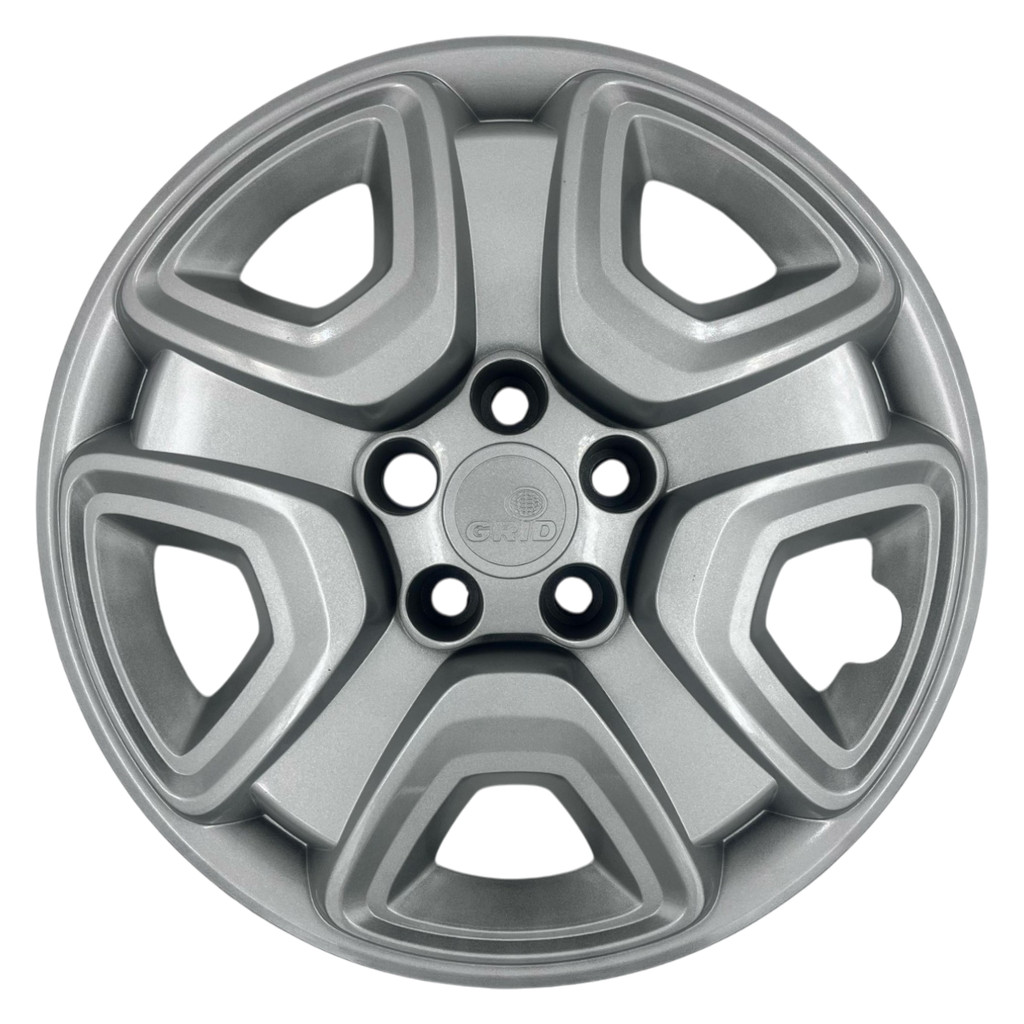01 Calota Carlota Grid Prata Roda Aro 16 Fiat Toro 2021 Completa Emblemas