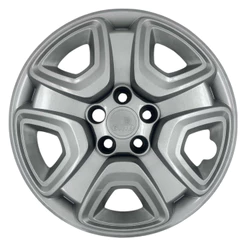 01 Calota Carlota Grid Prata Roda Aro 16 Fiat Toro 2021 Completa Emblemas