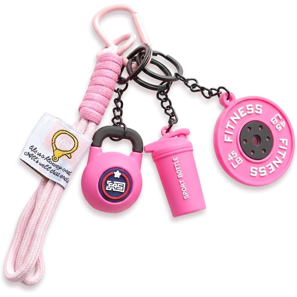 Chaveiro De Ginástica Fofo , Para Mulheres Fitness Rosa Adequado Parceiros De Exercícios , Treinador De , Presente Perfe