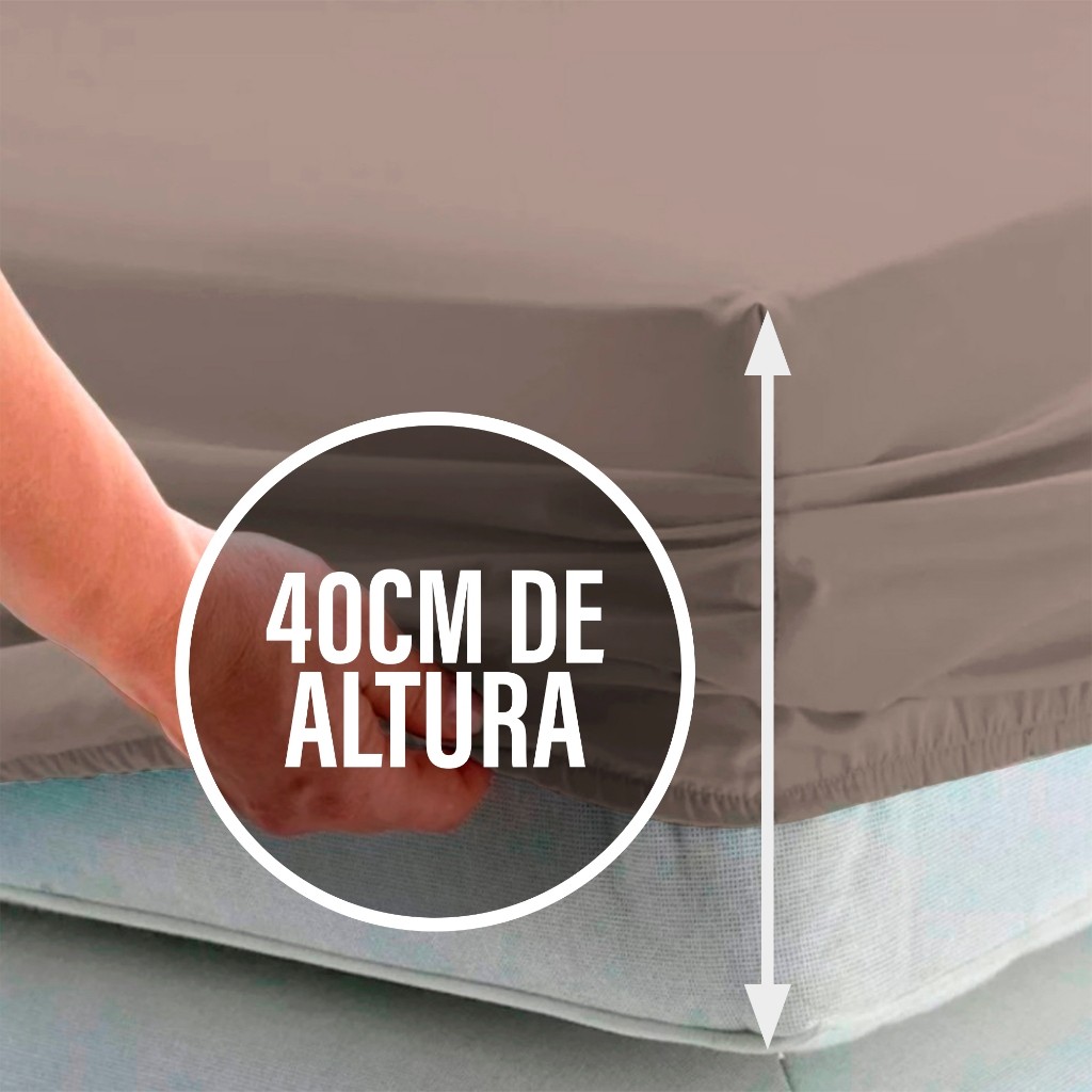 Lençol Avulso Queen c/ Elástico 40cm MicroPercal 100% Poliéster Macio