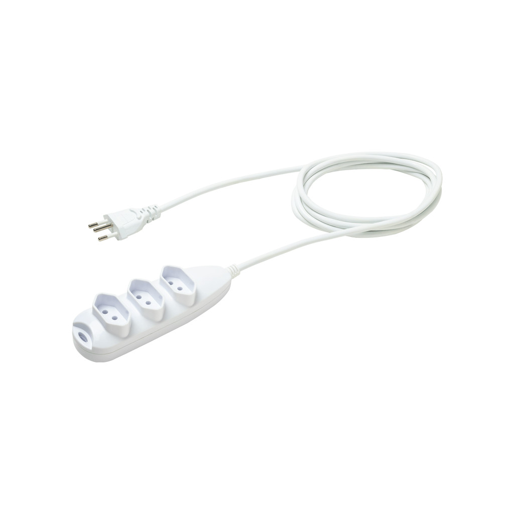 Extensão Elétrica 3 Tomadas 3 Pinos 10a 3m Intelbras Ext 3003 Branca em Oferta na Shopee