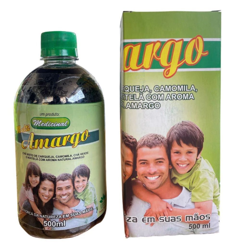 Kit 12 Amargo Al Natural 500ml Liquido