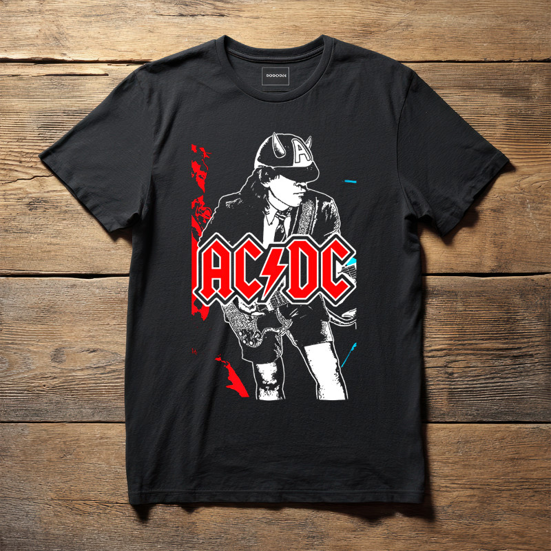CAMISETA  AC/DC GUITARRIST PREMIUM UNISSEX 100% ALGODÃO ETERNAL ROCK COLLECTION