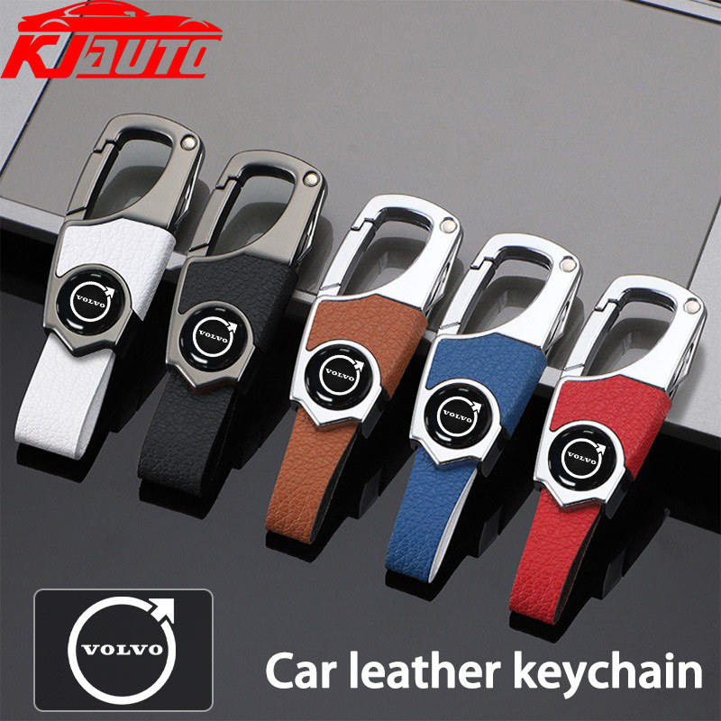 Porta-Chaves De Couro Para Carro Volvo Com Mini Faca Oculta Gancho De Chaveiro De Metal 240 XC40 XC60 XC90 S40 S60 S80 S