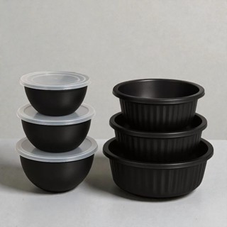 Kit 3 Potes Plástico Redondos Com 3 Bacias De Cozinha em Oferta na Shopee