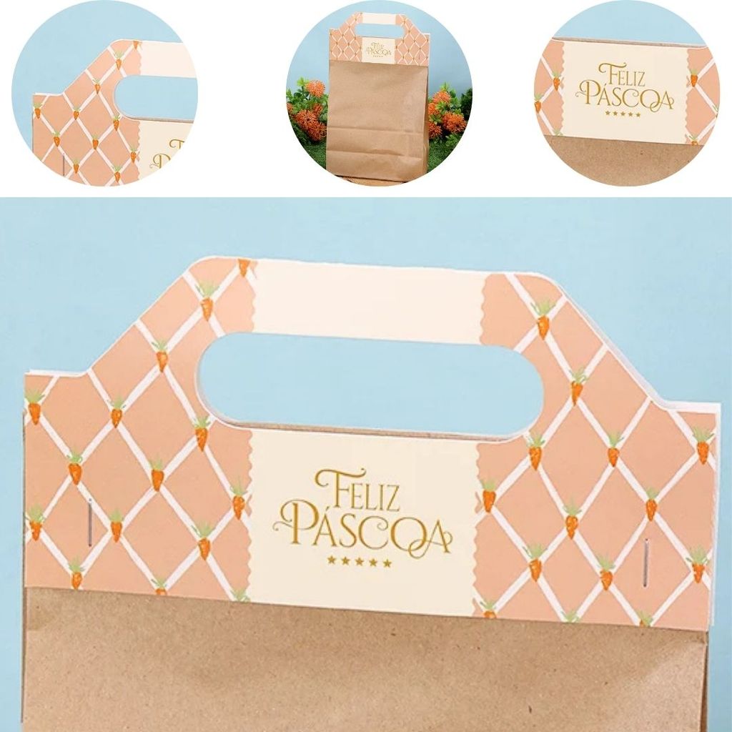 10 ALÇA PARA SACO DELIVERY 21X9CM VILA ENCANTADA 5757 ( PASCOA JANGO 2026 ) em Oferta na Shopee