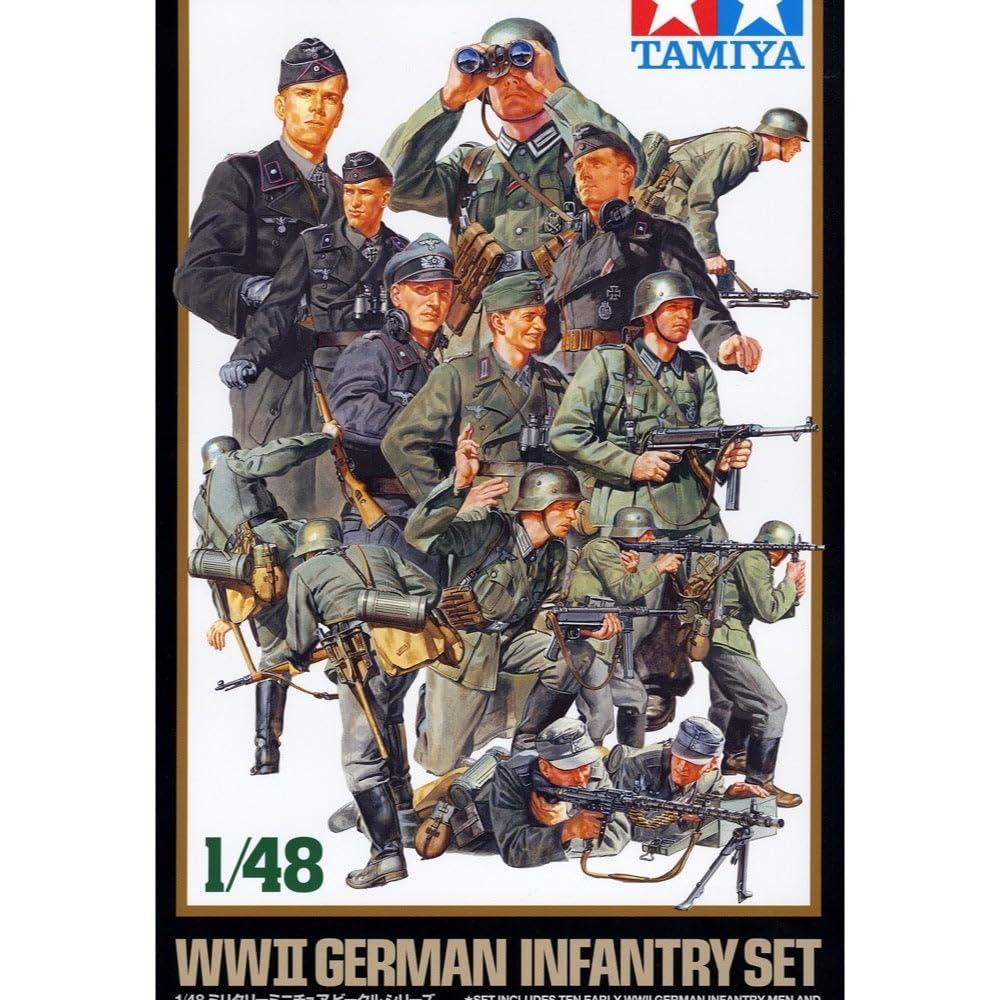 TAMIYA 148 Série Militar em Miniatura No12 Exército Alemão Wehrmacht Infantaria Equipe Modelo de Plástico 32512