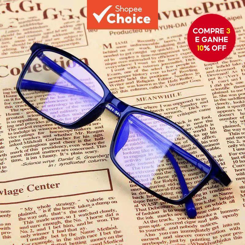 Óculos De Bloqueio De Luz Azul Armação Redonda Computador Unissex Anti Tensão Ocular
