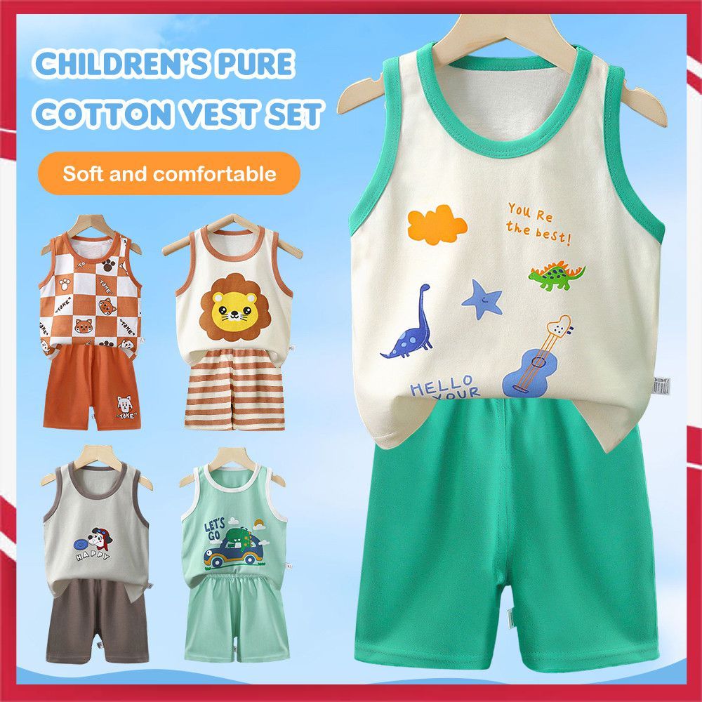 Conjuntos Infantis Roupa Infantil Colete Terno Roupa De Verão Infantil Camisetas Shorts Para Bebê VIDRO