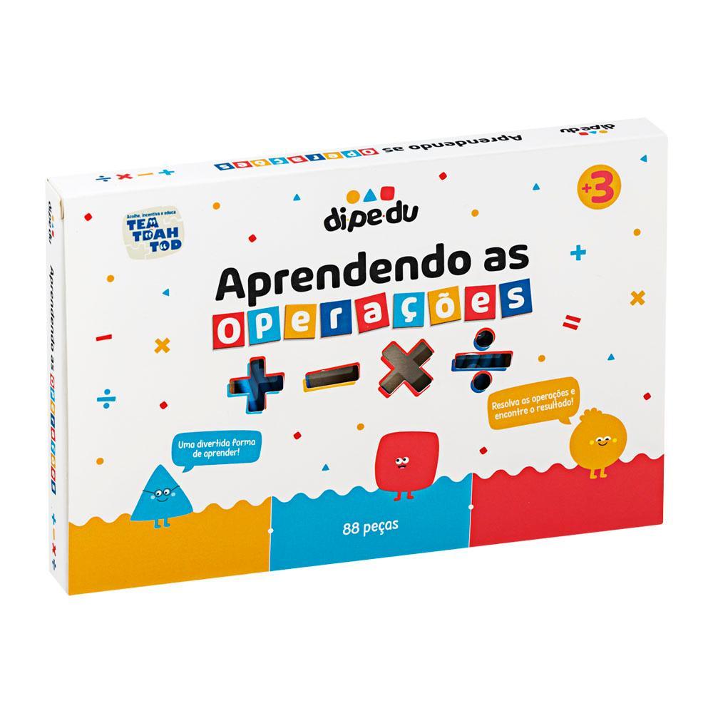 Jogo Aprendendo as Operações Madeira 88pçs Dipedu