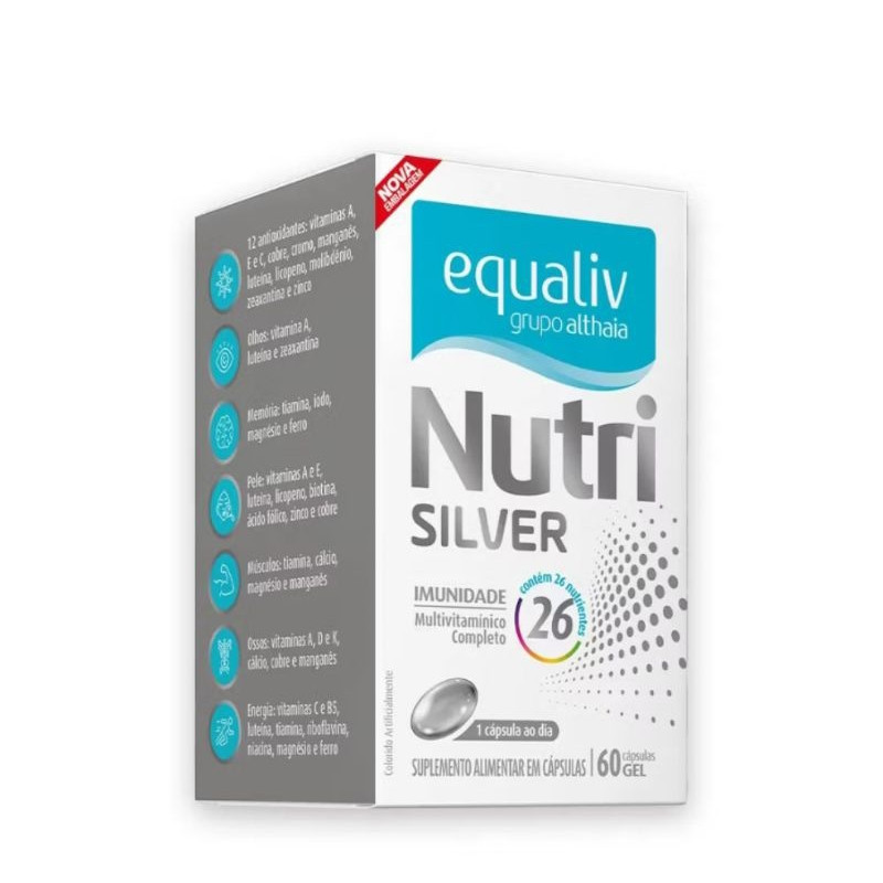 Suplemento Multivitamínico Equaliv Nutri Silver 50+ 60 Cápsulas Original