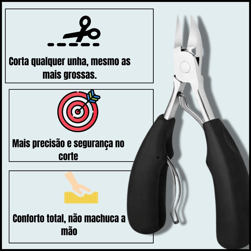 Alicate De Unha Corte Profissional Unhas Manicure Pedicure-Cor Prata em Oferta na Shopee