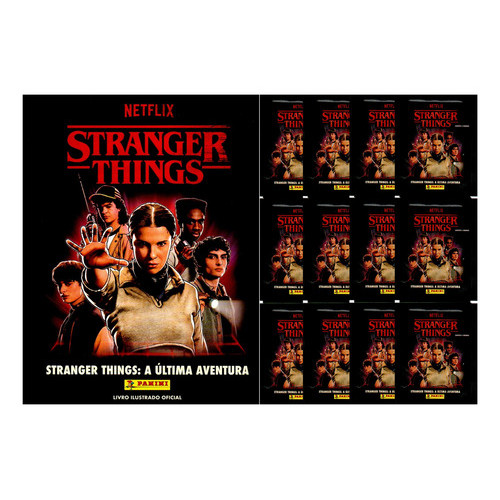 Album Stranger Things 3 + 50 Figurinhas (10 Envelopes) em Oferta na Shopee