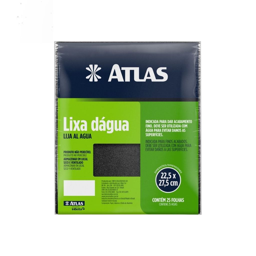 Lixa D'Água Grão 180 | Atlas Pincéis