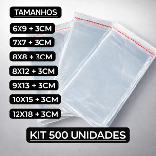 500 Sacos Transparentes com Aba Adesiva para Bijuterias em Oferta na Shopee