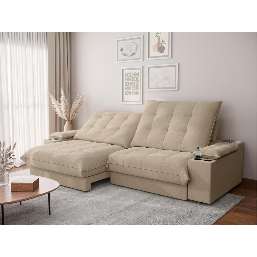Sofá Thor 2,10cm com Super Pillow e Molas Ensacadas Linhosoft - NETSOFAS