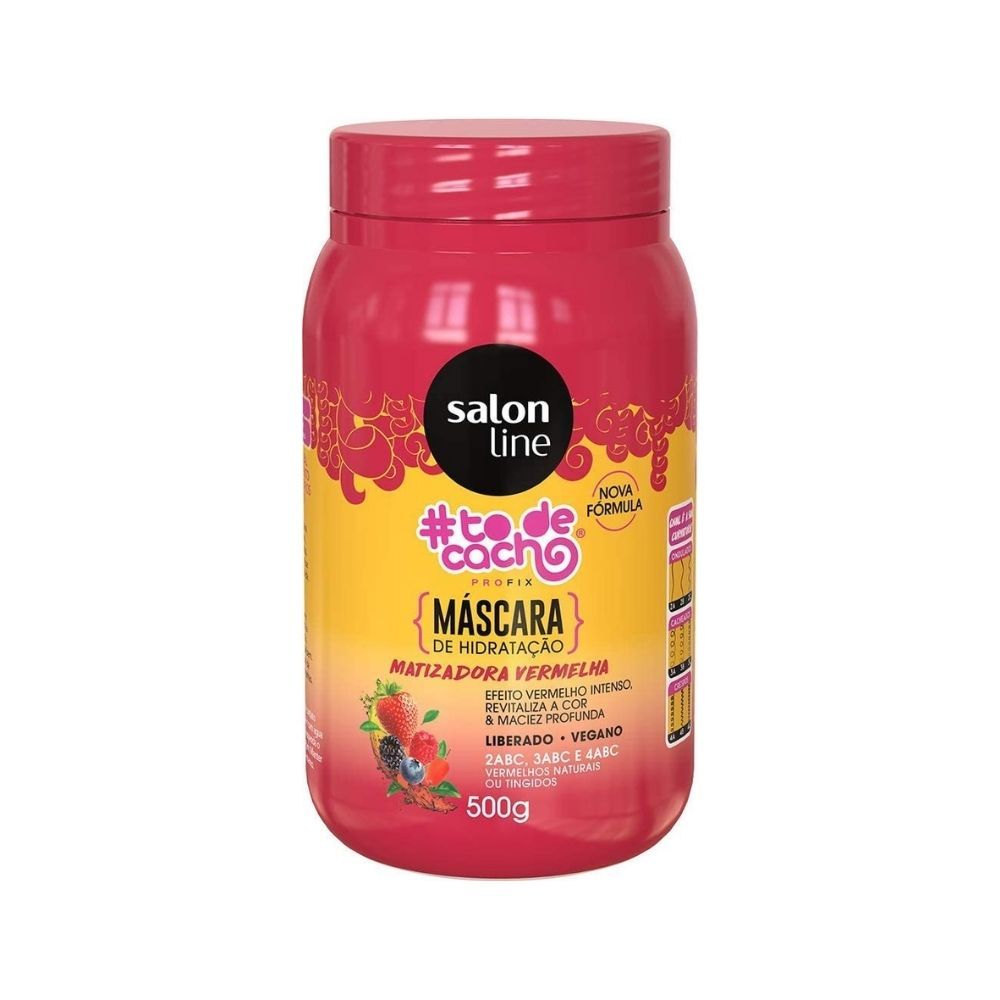 Máscara de Hidratação Matizadora Salon Line Vermelhão do Poder 500g em Oferta na Shopee
