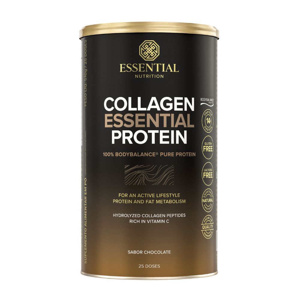 Collagen Essential Protein Essential 14g de Proteína Sabor Chocolate 510g em Oferta na Shopee