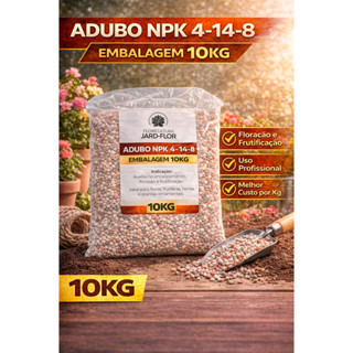 Adubo NPK 4-14-8 10kg para Floração e Frutificação Uso Profissional Alto Rendimento em Oferta na Shopee