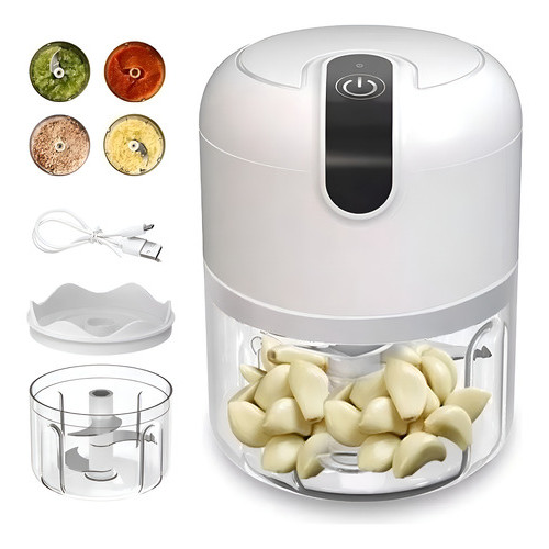 Processador De Alimentos Nichos E Caprichos 250ml Bivolt Usb 3 Lâminas Sortidos 127/220v
