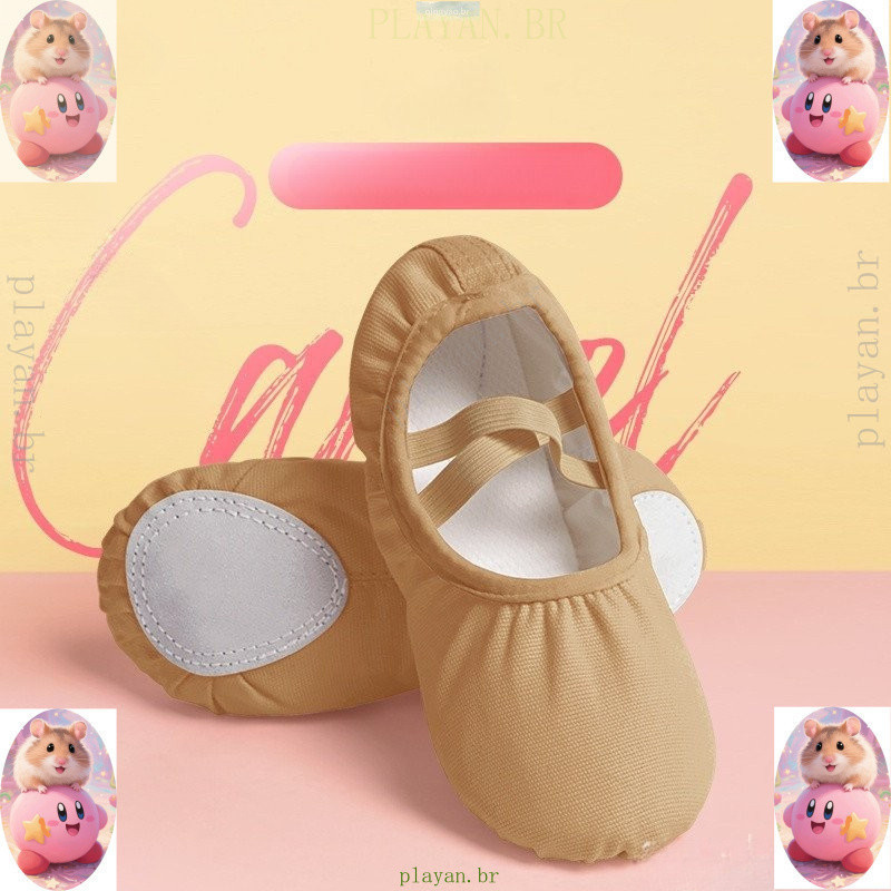 Sapatos de balé Adultos/Crianças (24-44) Suave Sole Dança Ginástica Treino Marrom Branco198 VV MM