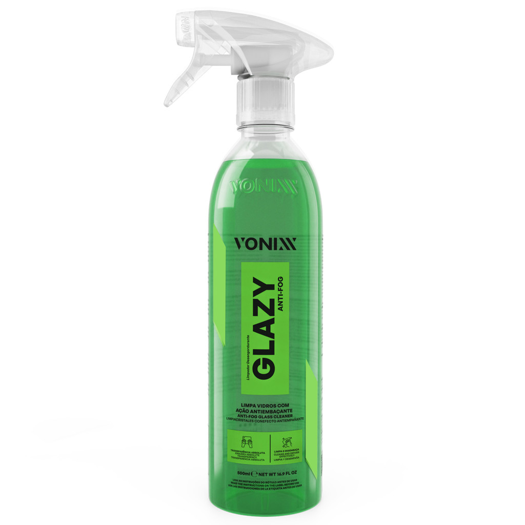GLAZY ANTI-FOG Limpa Vidros com ação Antiembaçante Vonixx 500ml