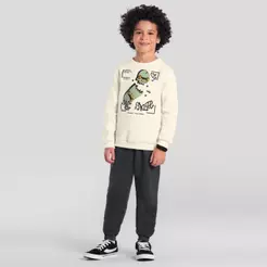 Conjunto infantil menino em moletom de skate Brandili