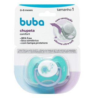 Chupeta Buba Confort Tamanho 1 Elefantinho Azul em Oferta na Shopee