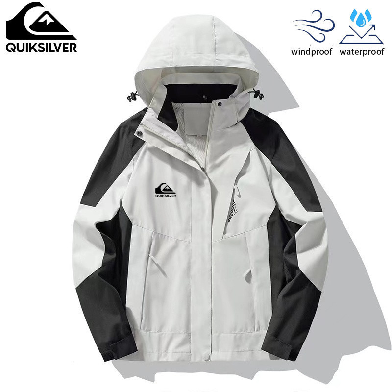 Jaqueta Quiksilver Masculina Ao Ar Livre À Prova De Vento Impermeável Respirável Corta -