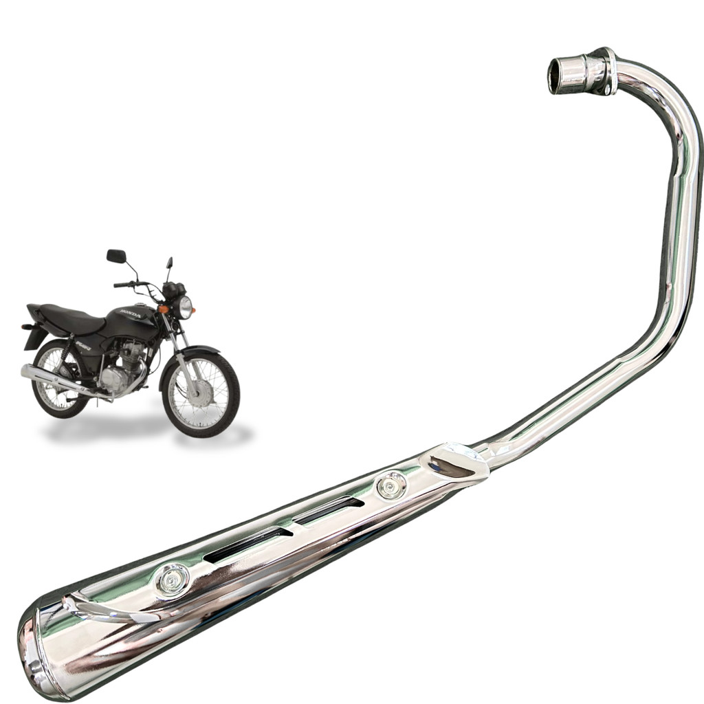 Escapamento Mini Turuna CG Titan 125 KS 2000/2004 C/Protetor