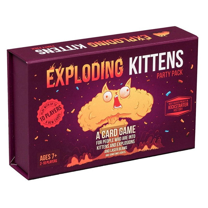 Exploding Kittens Party Pack Card Game Family-Friendly Party Games Board Game 10 Player Multiplayer Card Game Strategy — R$ 54,12 em Shopee, 50% OFF