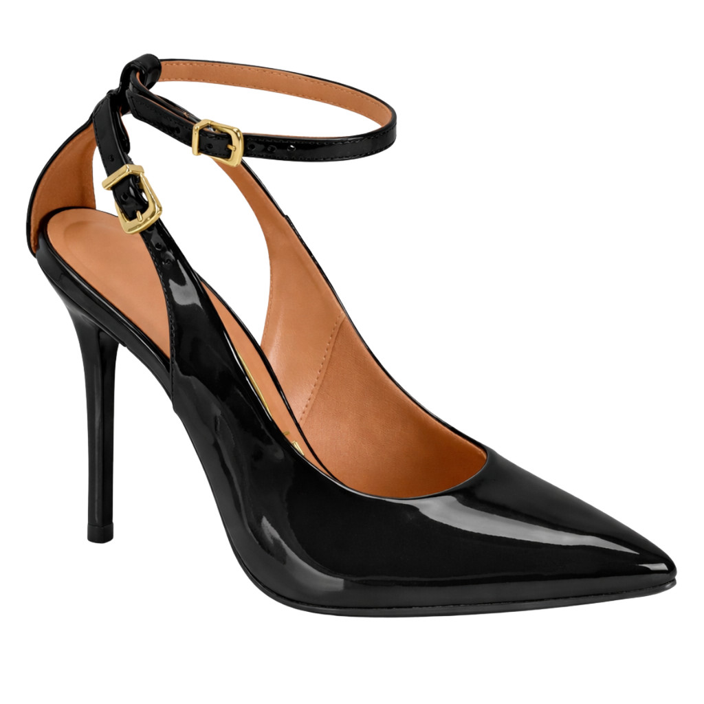Scarpin Feminino Salto Fino Tira Dupla Fivela Bico Fino Formal Escritório Trabalho Vizzano Original