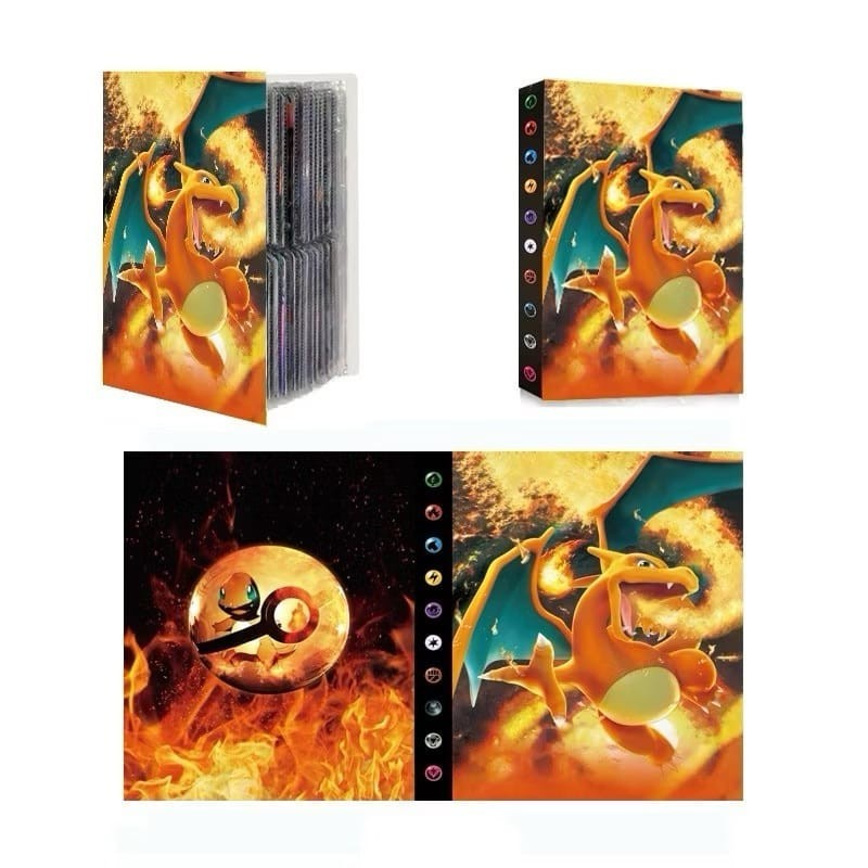 Álbum Fichário Pasta Porta 240 Cartas Pokémon TCG | Charizard