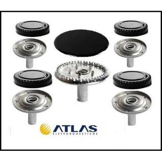 Kit Espalhador COM Queimador Fogão Atlas Monaco Glass 5 Bocas
