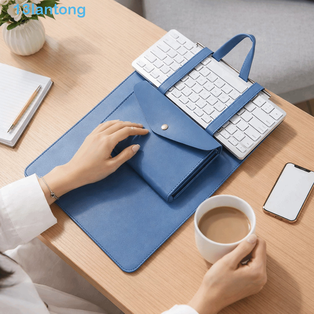 Bolsa Para Laptop LANTONG , Portátil De Grande Capacidade Notebook De Armazenamento De Computador De Couro PU