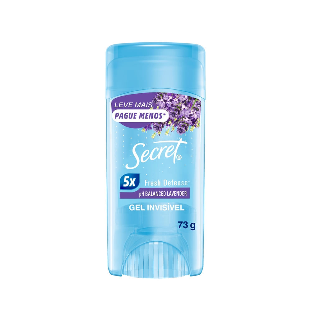 Desodorante Secret em Gel Antitranspirante Lavanda 73g em Oferta na Shopee