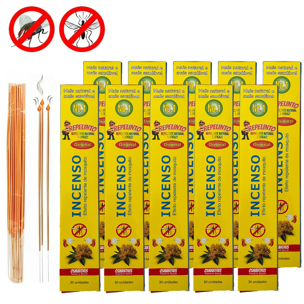 Imagem Kit 300 Palitos Incenso Repelente mata mosquito - Proteção Anti-Insetos Seguro para Crianças