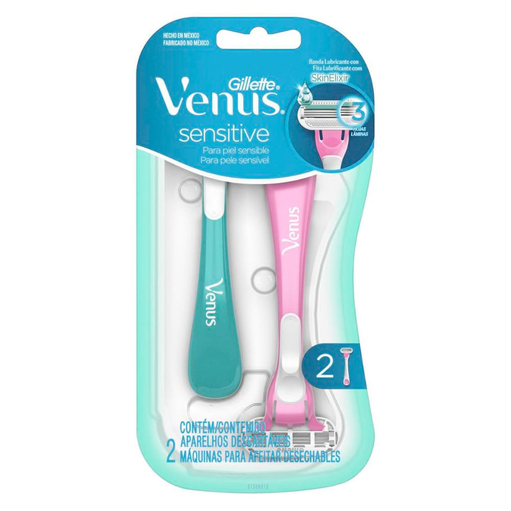 Aparelho De Depilar Gillette Venus Sensitive - 2 Unidades em Oferta na Shopee