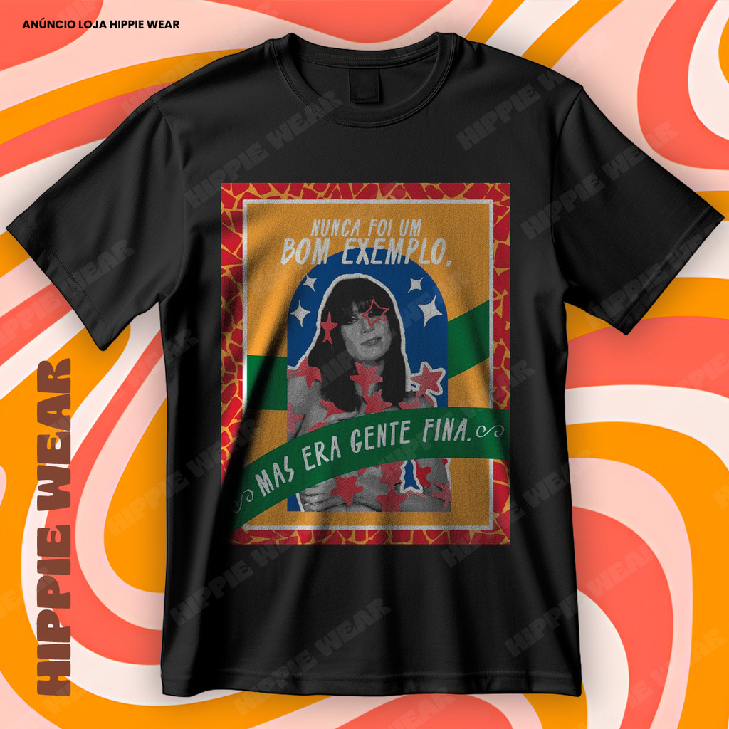 Camiseta Rita Lee Nunca Foi Exemplo Mas Era Gente Fina Blusa Camisa 100% Algodão