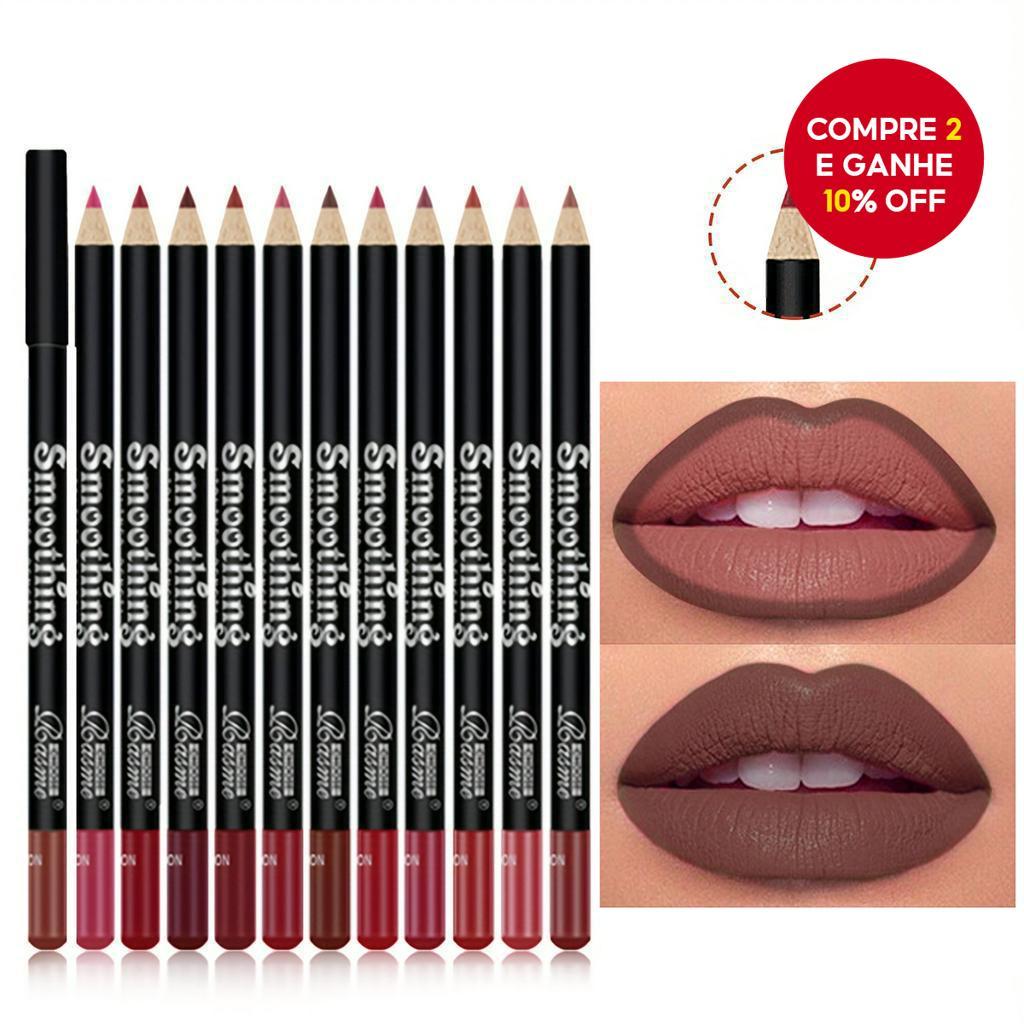 Lápis de Lábios à Prova d'Água, à Prova de Borracha e Resistência à Transferência - Cosméticos para Maquiagem Labial.