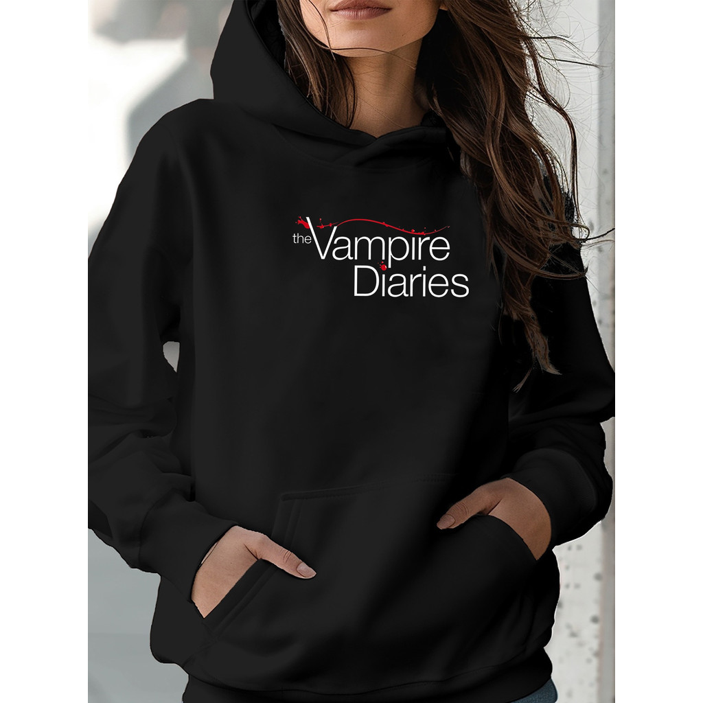 Moletom Feminino Casual Fofo  "The Vampire Diaries" Confortável Todas  Moletom Feminino Moletom Casual