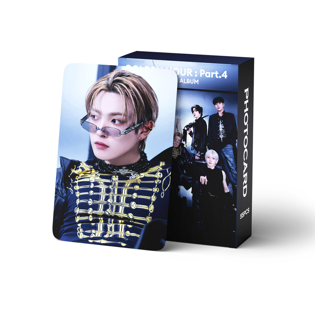 Cartões Fotográficos55pcs/box ATEEZ GOLDEN HOUR : Parte . 4 Cartão KPOP LOMO